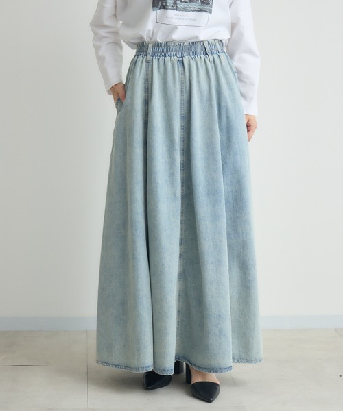 Paradise Picnic（パラダイスピクニック）の「デニムフレアスカート（デニムスカート・レディース・ブルー・FREE）」の8枚目の写真