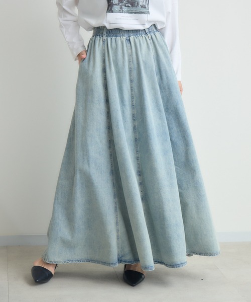 Paradise Picnic（パラダイスピクニック）の「デニムフレアスカート（デニムスカート・レディース・ブルー・FREE）」の9枚目の写真