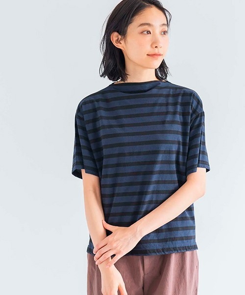 tシャツ ハイゲージコットンボーダーT「ハーフスリーブ」 レディース CLASKA（クラスカ）｜ハイゲージコットンボーダーT 【ハーフ