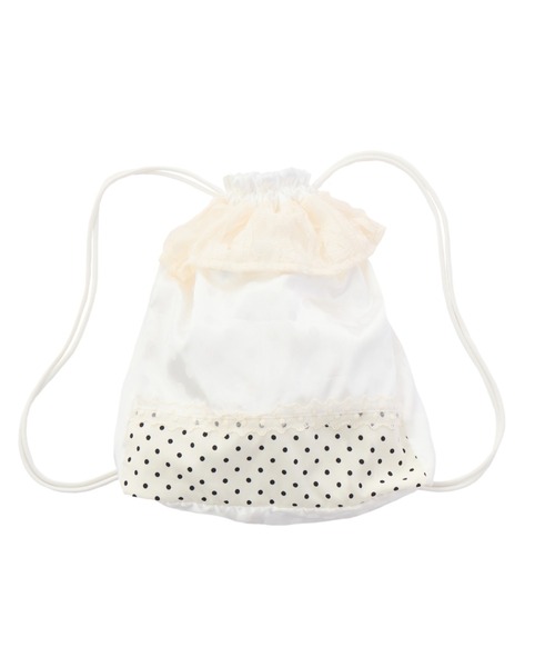idem(イデム)の「lace frill knapsack / フリルナップザック(バックパック/リュック・レディース・アイボリー/ブラック/ホワイト/イエロー・FREE)」の13枚目の写真