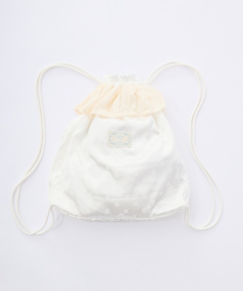 idem(イデム)の「lace frill knapsack / フリルナップザック(バックパック/リュック・レディース・アイボリー/ブラック/ホワイト/イエロー・FREE)」の14枚目の写真