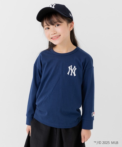 MLB（メジャーリーグベースボール）の「〈MLB〉刺繍ロゴ バックプリント 長袖Tシャツ（Tシャツ/カットソー・キッズ・ブラック/オートミール/ネイビー/ホワイト/ブラウン・90cm/100cm/110cm/120cm/130cm/140cm/150cm/160cm）」の5枚目の写真