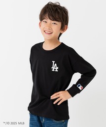 MLB（メジャーリーグベースボール）の「〈MLB〉刺繍ロゴ バックプリント 長袖Tシャツ（Tシャツ/カットソー）」