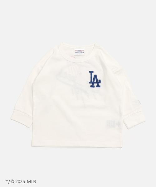 MLB（メジャーリーグベースボール）の「〈MLB〉刺繍ロゴ バックプリント 長袖Tシャツ（Tシャツ/カットソー・キッズ・ブラック/オートミール/ネイビー/ホワイト/ブラウン・90cm/100cm/110cm/120cm/130cm/140cm/150cm/160cm）」の6枚目の写真