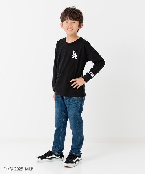 MLB（メジャーリーグベースボール）の「〈MLB〉刺繍ロゴ バックプリント 長袖Tシャツ（Tシャツ/カットソー・キッズ・ブラック/オートミール/ネイビー/ホワイト/ブラウン・90cm/100cm/110cm/120cm/130cm/140cm/150cm/160cm）」の19枚目の写真