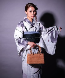 Retica（レティカ）の「浴衣レディース 水墨モノトーン 3点セットかわいい  ゆかた・平帯・下駄（浴衣）」