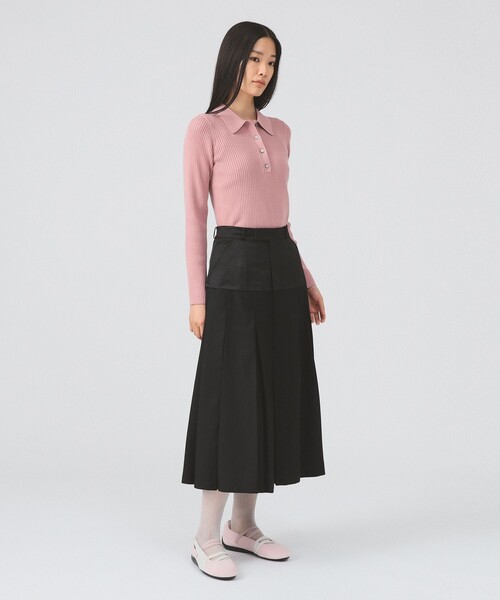 Ray BEAMS（レイビームス）の「キリカエ プリーツ スカート（スカート・レディース・シルバー/ブラック・1/0）」の13枚目の写真