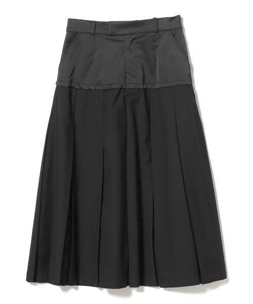 新品】BEAMS ストライプ キリカエ トラックスカート ネイビー