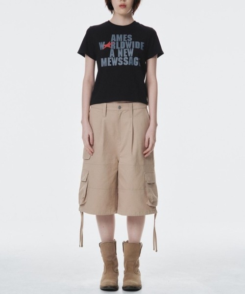 tシャツ 「UNISEX」AMES WORLDWIDE ／BOLD TYPO Ｔ レディース メンズ UNISEX】AMES WORLDWIDE ／BOLD TYPO T（Tシャツ/カットソー