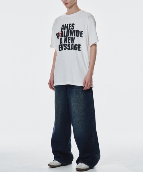 AMESWORLDWIDE（アメスワールドワイド）の「【UNISEX】AMES WORLDWIDE ／BOLD TYPO Ｔ（Tシャツ/カットソー・レディース・ブラック/ホワイト・SMALL/MEDIUM）」の10枚目の写真