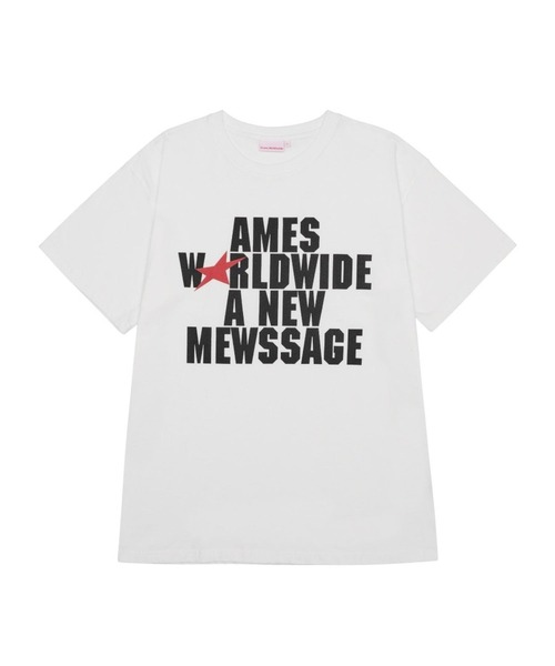 AMESWORLDWIDE（アメスワールドワイド）の「【UNISEX】AMES WORLDWIDE ／BOLD TYPO Ｔ（Tシャツ/カットソー・レディース・ブラック/ホワイト・SMALL/MEDIUM）」の14枚目の写真