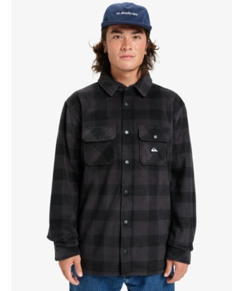 Quiksilver(クイックシルバー)の「BERING STRAIT CHECK /クイックシルバーチェック柄フリース長袖シャツ(シャツ/ブラウス・メンズ・ブラック/ベージュ/ブルー・LARGE/X-LARGE/MEDIUM)」の2枚目の写真