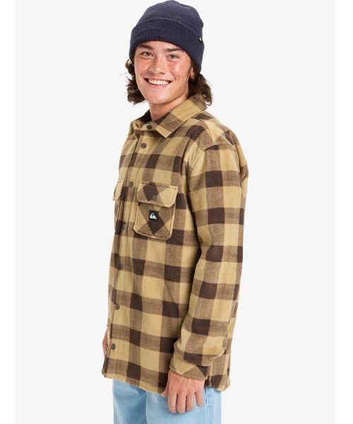 Quiksilver(クイックシルバー)の「BERING STRAIT CHECK /クイックシルバーチェック柄フリース長袖シャツ(シャツ/ブラウス・メンズ・ブラック/ベージュ/ブルー・LARGE/X-LARGE/MEDIUM)」の14枚目の写真