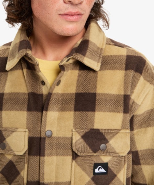 Quiksilver(クイックシルバー)の「BERING STRAIT CHECK /クイックシルバーチェック柄フリース長袖シャツ(シャツ/ブラウス・メンズ・ブラック/ベージュ/ブルー・LARGE/X-LARGE/MEDIUM)」の15枚目の写真
