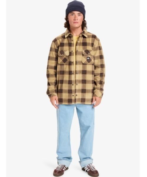 Quiksilver(クイックシルバー)の「BERING STRAIT CHECK /クイックシルバーチェック柄フリース長袖シャツ(シャツ/ブラウス・メンズ・ブラック/ベージュ/ブルー・LARGE/X-LARGE/MEDIUM)」の17枚目の写真
