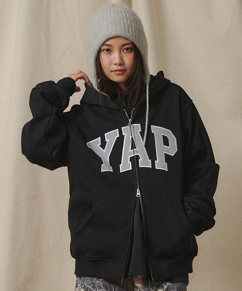 Universal Style Wear（ユニバーサルスタイルウェア）の「Universal Style Wear "LOGO" ZIP フーディー（パーカー・メンズ・ネイビー/ブラック/杢グレー/オフホワイト・X-LARGE/LARGE/MEDIUM）」の3枚目の写真