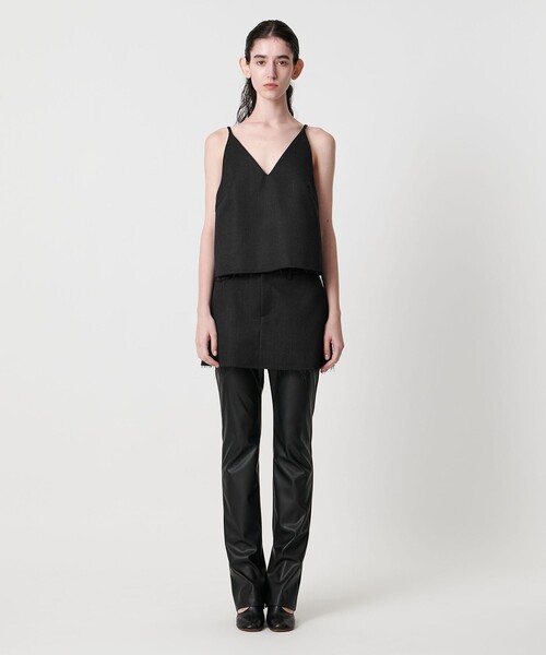 AEWEN MATOPH（イウエン マトフ）の「＜AEWEN MATOPH＞ウールVネックキャミソール（キャミソール・レディース・ブラック/ブラウン・FREE）」の4枚目の写真