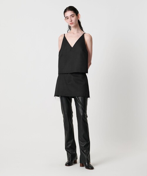 AEWEN MATOPH（イウエン マトフ）の「＜AEWEN MATOPH＞ウールVネックキャミソール（キャミソール・レディース・ブラック/ブラウン・FREE）」の5枚目の写真