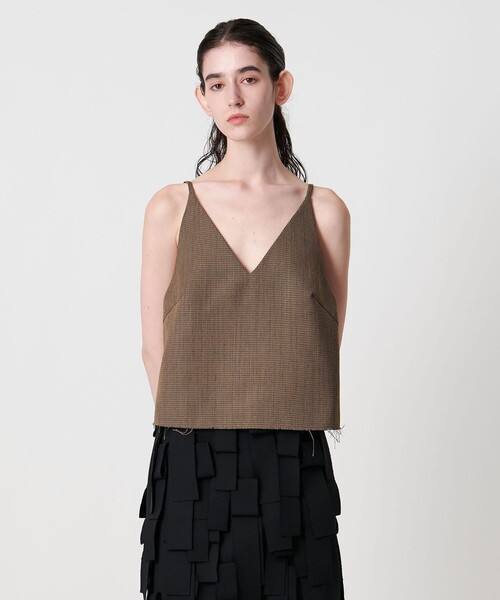 AEWEN MATOPH（イウエン マトフ）の「＜AEWEN MATOPH＞ウールVネックキャミソール（キャミソール・レディース・ブラック/ブラウン・FREE）」の6枚目の写真