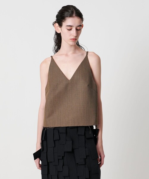 AEWEN MATOPH（イウエン マトフ）の「＜AEWEN MATOPH＞ウールVネックキャミソール（キャミソール・レディース・ブラック/ブラウン・FREE）」の7枚目の写真