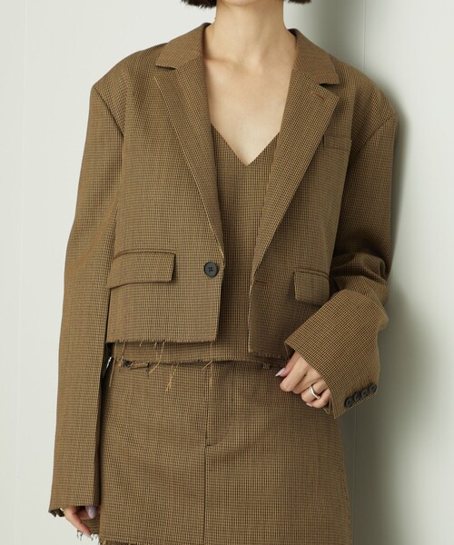 AEWEN MATOPH（イウエン マトフ）の「＜AEWEN MATOPH＞ウールVネックキャミソール（キャミソール・レディース・ブラック/ブラウン・FREE）」の12枚目の写真