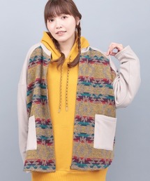チチカカ | ジャガードコンビジップカーディガン(カーディガン/ボレロ)