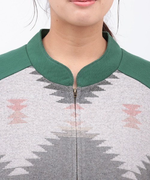 チチカカ（チチカカ）の「ジャガードコンビジップカーディガン（カーディガン/ボレロ・レディース・ベージュ/グリーン/ブラック・FREE）」の12枚目の写真