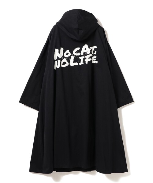 美品mmts No cat. No life.ビームスロングフードオーバーコート mmts（マミタス）【タイムセール】NCNLプリント ロングコート（コート