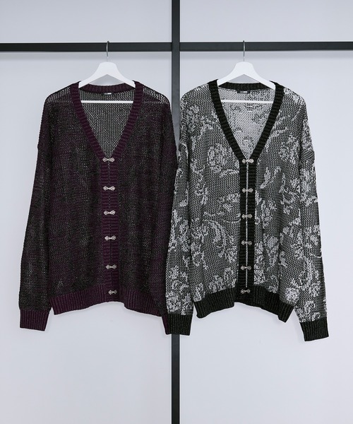 セール】フラワー柄メッシュラメカーディガン（カーディガン/ボレロ