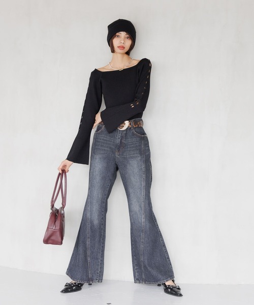 PAGEBOY(ページボーイ)の「クロススリーブスクエアプルオーバー(Tシャツ/カットソー・レディース・ブラック/オフホワイト/グリーン系その他・FREE)」の9枚目の写真