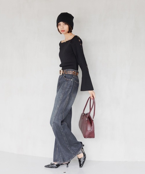 PAGEBOY(ページボーイ)の「クロススリーブスクエアプルオーバー(Tシャツ/カットソー・レディース・ブラック/オフホワイト/グリーン系その他・FREE)」の10枚目の写真