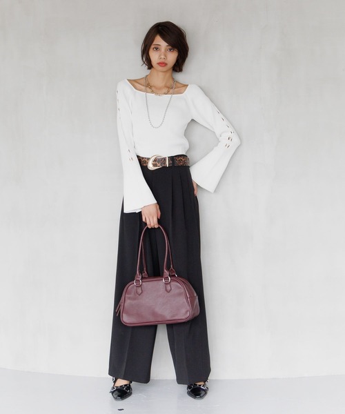 PAGEBOY(ページボーイ)の「クロススリーブスクエアプルオーバー(Tシャツ/カットソー・レディース・ブラック/オフホワイト/グリーン系その他・FREE)」の16枚目の写真