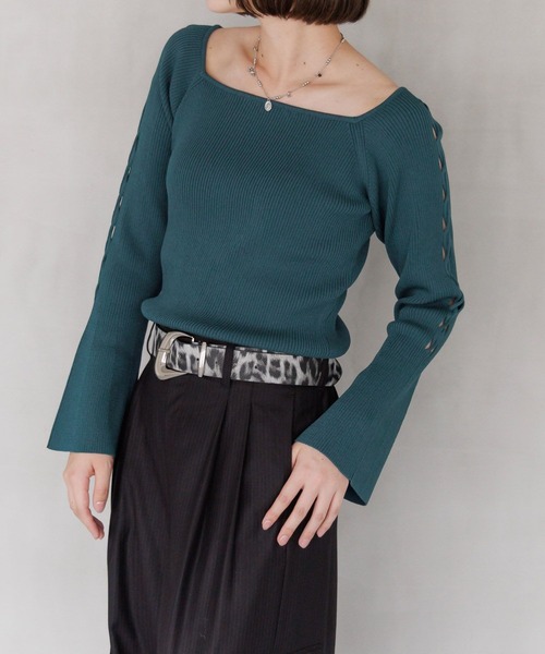 PAGEBOY(ページボーイ)の「クロススリーブスクエアプルオーバー(Tシャツ/カットソー・レディース・ブラック/オフホワイト/グリーン系その他・FREE)」の21枚目の写真