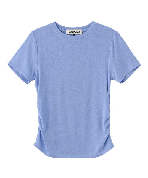 GENERAL IDEA(ジェネラルアイデア)の「GENERAL IDEA/ジェネラルアイディア crew neck shirring half TEE Tシャツ(Tシャツ/カットソー・レディース・ブラック/アイボリー/ブルー・S/M/L)」の20枚目の写真