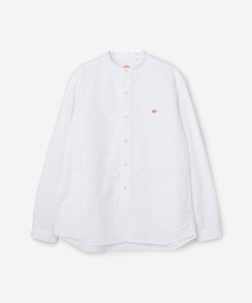 DANTON ホワイト シャツ DANTON | オックスフォード バンドカラーシャツ SOLID MEN