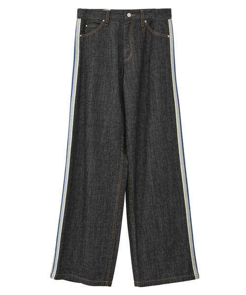 kotohayokozawa(コトハヨコザワ)の「【kotohayokozawa】SIDE LINE WIDE FLARE DENIM PANTS(デニムパンツ・レディース・ブラック/インディゴブルー/ライトブルー・MEDIUM/SMALL)」の7枚目の写真