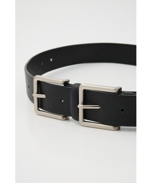 SLY（スライ）の「2 BACKLE BELT ツーバックル ベルト（ベルト・レディース・ブラック・FREE）」の3枚目の写真