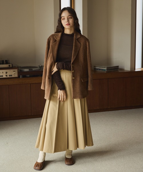 OLUN(オルン)の「Sheer mellow inner tops / シアーメロウインナートップス(Tシャツ/カットソー・レディース・ダークブラウン/テラコッタ/グリーン/ベージュ/アイボリー・FREE)」の19枚目の写真