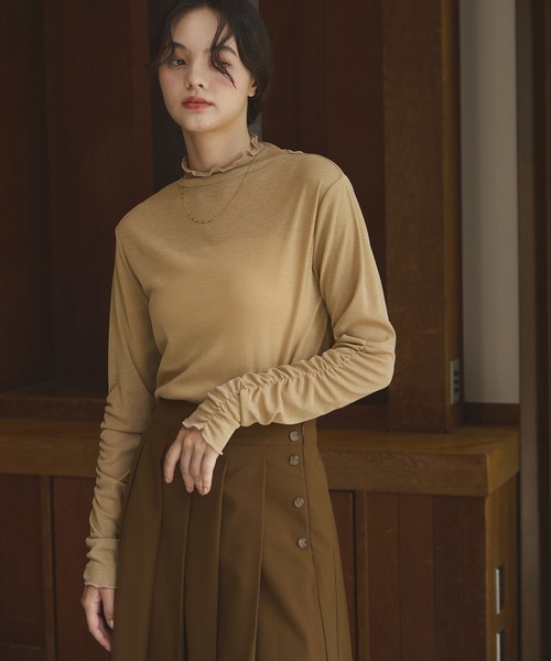 OLUN シアーメロウウインナートップス Sheer mellow inner tops / シアーメロウインナートップス（Tシャツ