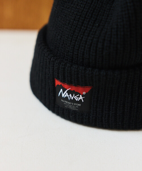 NANGA（ナンガ）の「NANGA × FREAK'S STORE/ナンガ × フリークスストア 別注 BOX LOGO BULKY BEANIE ボックスロゴ バルキービーニー（ニットキャップ/ビーニー・メンズ・ブラック/グレー/ベージュ/オレンジ・ONE SIZE）」の11枚目の写真