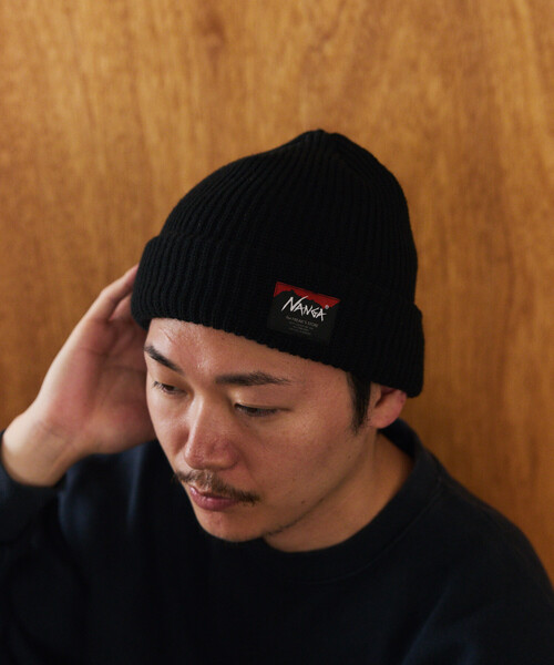NANGA（ナンガ）の「NANGA × FREAK'S STORE/ナンガ × フリークスストア 別注 BOX LOGO BULKY BEANIE ボックスロゴ バルキービーニー（ニットキャップ/ビーニー・メンズ・ブラック/グレー/ベージュ/オレンジ・ONE SIZE）」の20枚目の写真