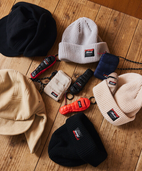 NANGA（ナンガ）の「NANGA × FREAK'S STORE/ナンガ × フリークスストア 別注 BOX LOGO BULKY BEANIE ボックスロゴ バルキービーニー（ニットキャップ/ビーニー・メンズ・ブラック/グレー/ベージュ/オレンジ・ONE SIZE）」の22枚目の写真
