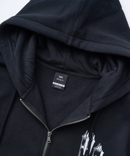 RVCA(ルーカ)の「RVCA メンズ BENJ TIGER EYES ZIP HOODIE パーカー 【2025年秋冬モデル】/ルーカバックプリントジップアップパーカー・フーディー(パーカー・メンズ・ブラック・LARGE/X-LARGE/MEDIUM/SMALL)」の6枚目の写真