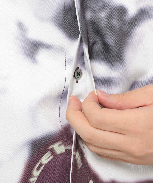 HARE（ハレ）の「フラワーレタリングプリントシャツ(HARE)（シャツ/ブラウス・メンズ・ホワイト/レッド/ブラック・FREE）」の19枚目の写真