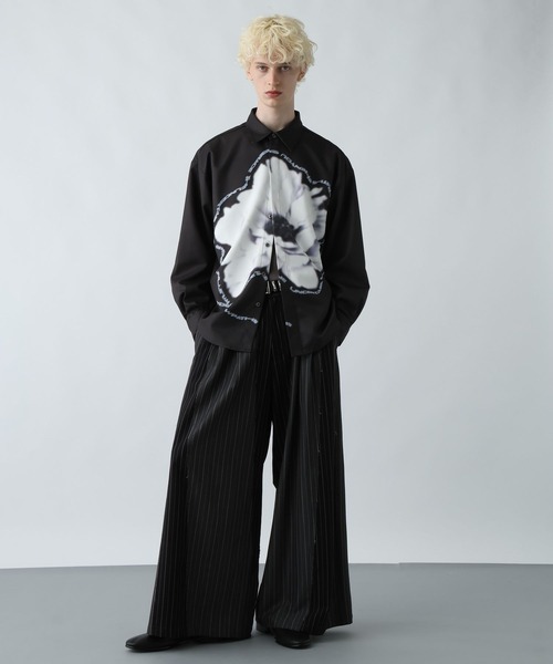 HARE（ハレ）の「フラワーレタリングプリントシャツ(HARE)（シャツ/ブラウス・メンズ・ホワイト/レッド/ブラック・FREE）」の14枚目の写真