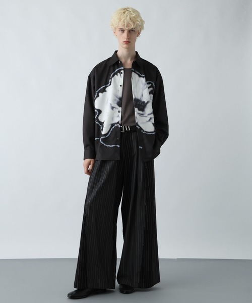 HARE（ハレ）の「フラワーレタリングプリントシャツ(HARE)（シャツ/ブラウス・メンズ・ホワイト/レッド/ブラック・FREE）」の15枚目の写真