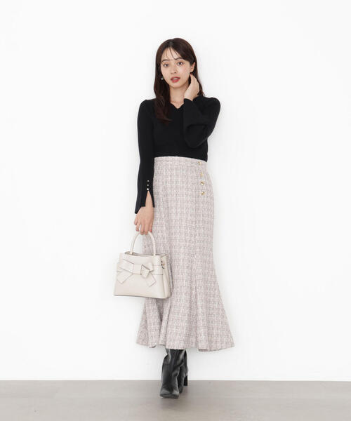 PROPORTION BODY DRESSING(プロポーションボディドレッシング)の「<ハンドウォッシャブル>ハートカットリブニット / 1215270903(ニット/セーター・レディース・ブラック/ピンク/ゴールド/ホワイト系その他・SMALL/MEDIUM)」の9枚目の写真