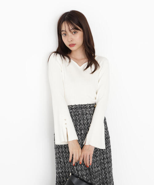 PROPORTION BODY DRESSING(プロポーションボディドレッシング)の「<ハンドウォッシャブル>ハートカットリブニット / 1215270903(ニット/セーター・レディース・ブラック/ピンク/ゴールド/ホワイト系その他・SMALL/MEDIUM)」の22枚目の写真