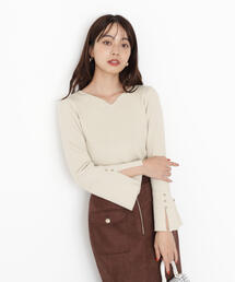 PROPORTION BODY DRESSING | ＜ハンドウォッシャブル＞ハートカットリブニット / 1215270903(ニット/セーター)
