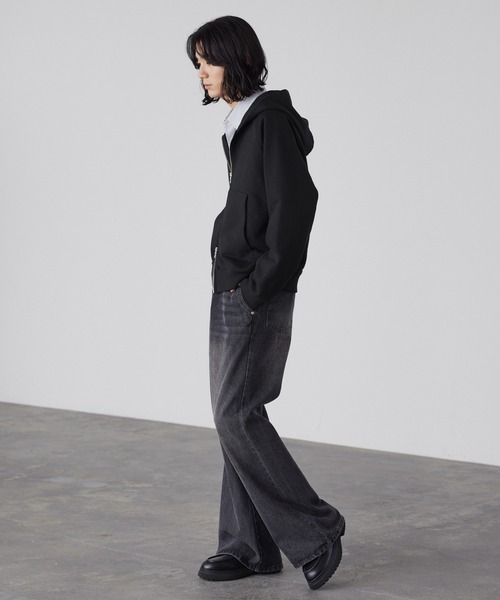 LUENNA（ルエナ）の「【LUENNA】Heavyweight Double Zip Sweat Parka / ヘビーウェイトダブルジップスウェットパーカー（パーカー・メンズ・グレー/ブラック/ブルーグレー・S/M/L）」の19枚目の写真